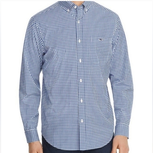 VINEYARD VINES Tucker Classic Fit Blue Check Shirt | M - Picture 1 of 7